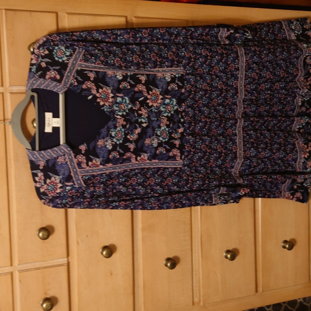Style & Co Gypsy Boho Floral Peasant Dress!